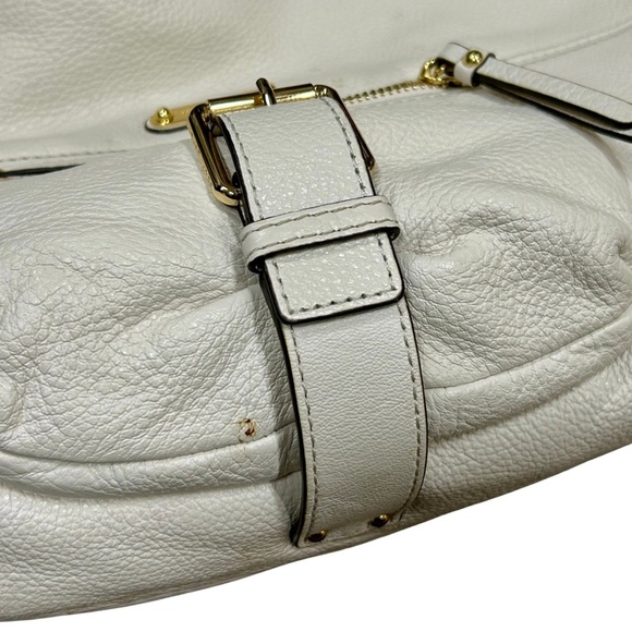 Michael Kors White Pebbled Leather Hobo Shoulder Bag - Picture 2 of 11